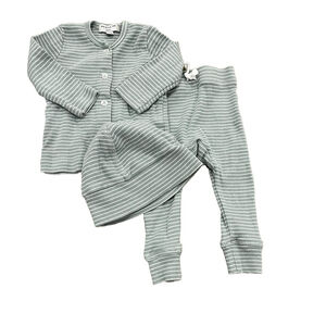Maison Me Boys Green Stripe Apparel Sets size: 3-6 Months